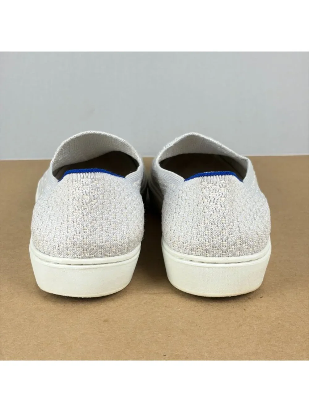 Rothy's The Sneaker Light Gray Slip On Shoes Womens 10 Casual Comfort Knit